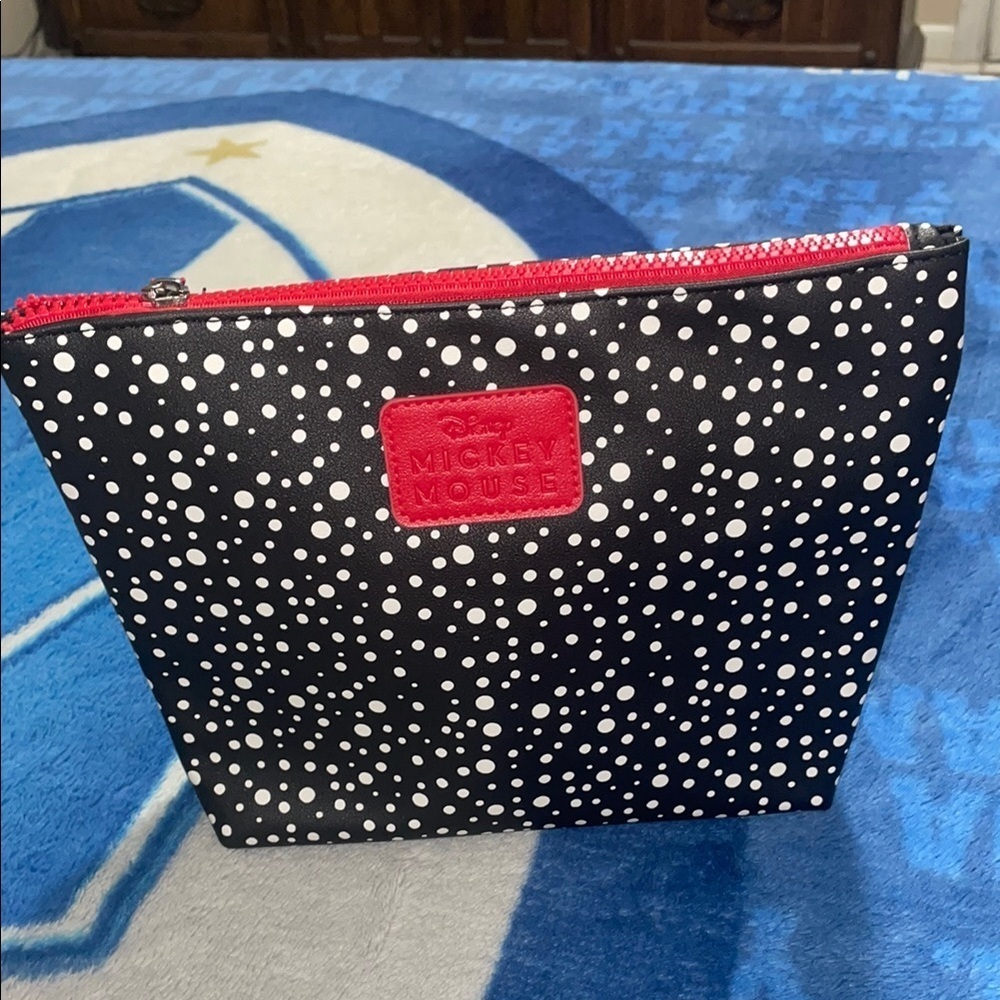 Mickey Mouse Black and White Polka Dot Pouch